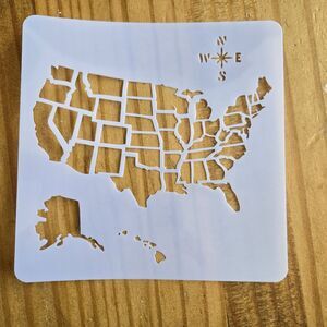 United States Map Stencil 6x6 Reusable Craft Template Painting Wood DIY USA Map